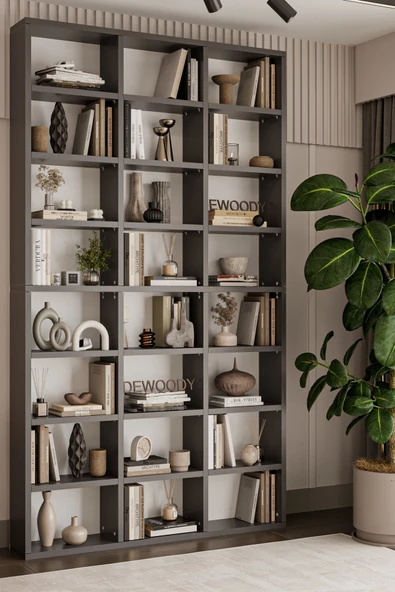 Çok Raflı Dekoratif Kitaplık/Çok Amaçlı Dolap - 3