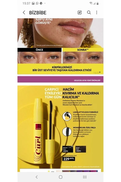 AVON Wonder curl mascara - Resim 3