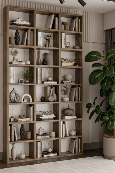 Çok Raflı Dekoratif Kitaplık/Çok Amaçlı Dolap - 2