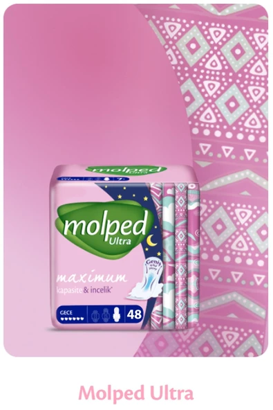 MOLPED Ultra Süper Ekonomik Gece Hijyenik Ped 48'li - 2