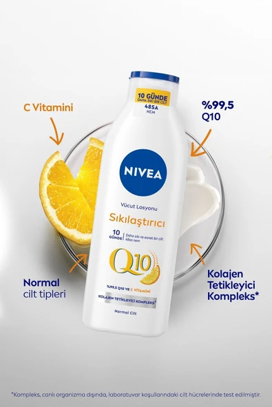 NIVEA Q10 Sıkılaştırıcı Vücut Losyonu 250ml, C Vitamini, 48 Saat Nemlendirici, Esnek Cilt, X2 Adet - 3
