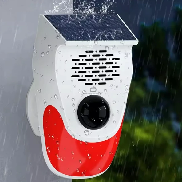 Ayt Powermaster Pm-26240 Solar Güneş Enerjili Sesli Işıklı Alarm Sistemi Kumandalı Alarm Flash Işıklı - 4