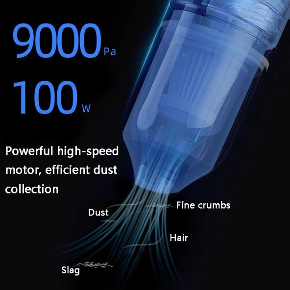 Cbtx Fl-8803 Taşınabilir El Araç Süpürgesi 12v Araç Prizi Siyah - 3