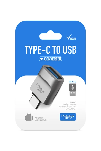 PMR Type-C to USB 3.0 OTG Adaptör – Hızlı Veri Aktarımı ve Şarj Desteği