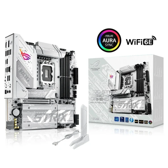 ASUS ROG STRIX B860-G GAMING WIFI, 4xDDR5, 4xM.2, HDMI, DP, Type-C, Wi-Fi 7, Bluetooth v5.4, Intel Core Ultra CPU(Seri 2), LGA1851 Soket, Gaming Anakart
