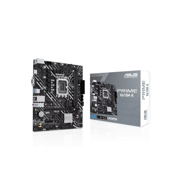 ASUS PRIME H610M-K, 2xDDR5, M.2, D-SUB, HDMI, 12-13.Nesil, LGA1700 Soket, Anakart