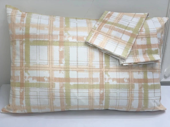 NİVEMESHOME SOMON EKOSE DESEN 2 Lİ YASTIK KILIFI KAPAKLI 50X70 - 2