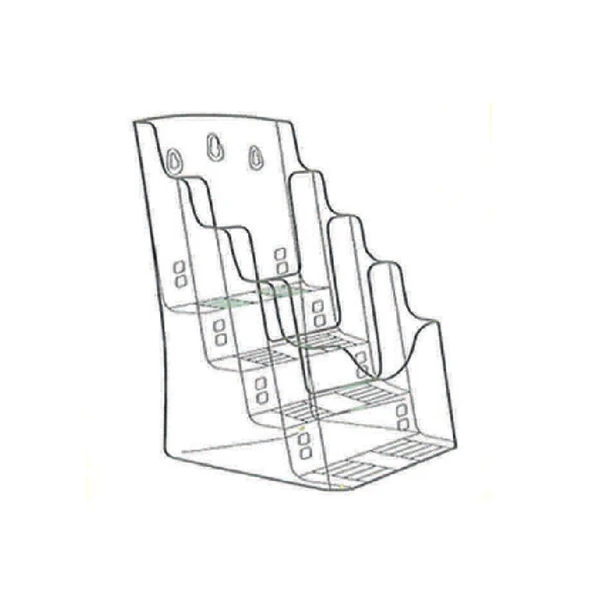 MAPİ AFİŞ TAŞIYICI STAND (BROŞÜRLÜKLER) DÖRTLÜ (100X210) 1/3 A4