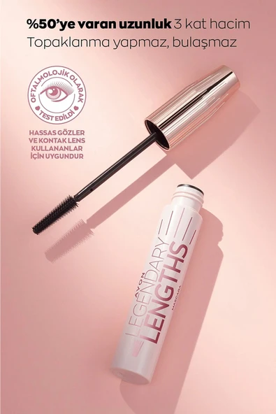 AVON Legendary Lengths Hacim ve Uzunluk Veren Siyah Maskara 10 Ml. Üçlü Set - 4