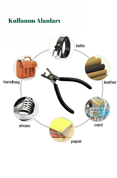 KAYIŞ DELME ALETİ ELİPS AĞIZLI - SİYAH - 6