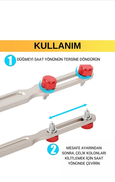 İKİ UÇLU ALÜMİNYUM KAPAK AÇMA - KIRMIZI - Resim 8