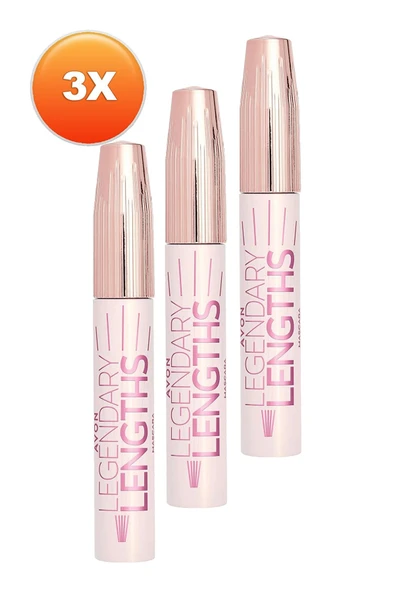 AVON Legendary Lengths Hacim ve Uzunluk Veren Siyah Maskara 10 Ml. Üçlü Set - 2