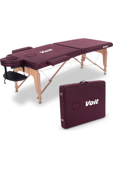 55003 Bordo Çanta Şeklinde Katlanabilir Masaj Masası -Kılıf Hediyeli - 2