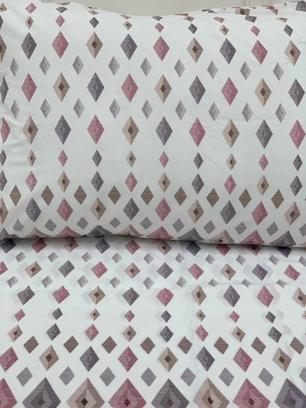 NİVEMESHOME DÖRTGEN MODEL DESENLİ 2 Lİ YASTIK KILIFI KAPAKLI 50X70 - 4