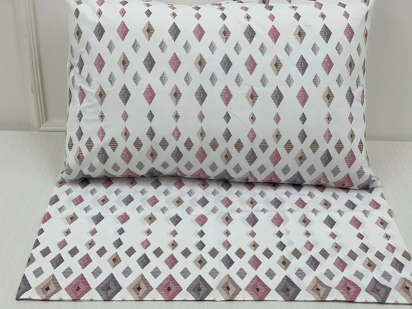 NİVEMESHOME DÖRTGEN MODEL DESENLİ 2 Lİ YASTIK KILIFI KAPAKLI 50X70 - 2