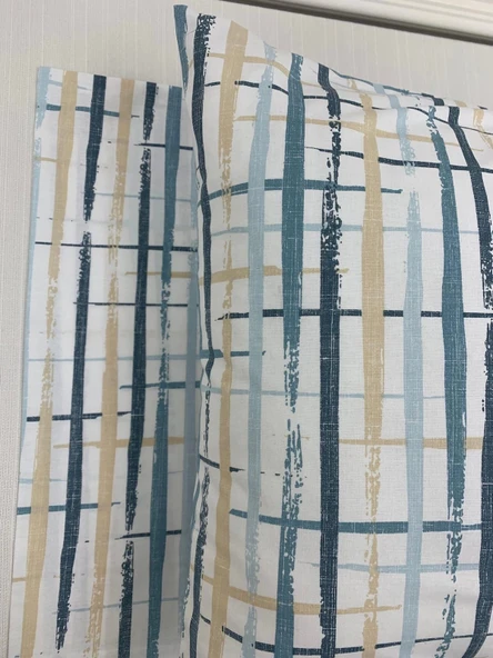 NİVEMESHOME BOYA DESENLİ 2 Lİ YASTIK KILIFI KAPAKLI 50X70 - 4