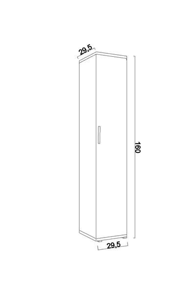 Banyo Dolabı Mutfak Ofis Çalışma Dosya Dolabı Tek Kapaklı 5 Bölmeli Çok Amaçlı Dolap - 3