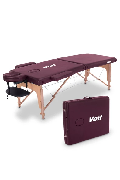 55003 Bordo Çanta Şeklinde Katlanabilir Masaj Masası -Kılıf Hediyeli - 5