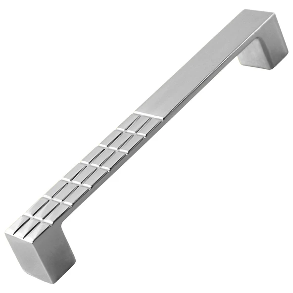 10 Adet Bihter Desenli Metal Mobilya Mutfak Dolabı Çekmece Dolap Kapak Kulpu Kulp Kulbu Krom 128 Mm - 5