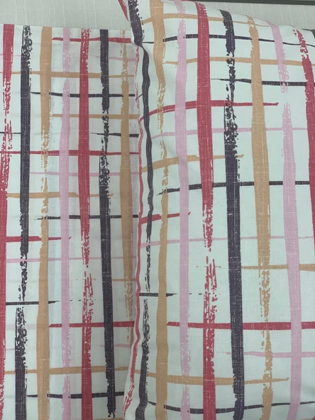 NİVEMESHOME BOYA DESENLİ 2 Lİ YASTIK KILIFI KAPAKLI 50X70