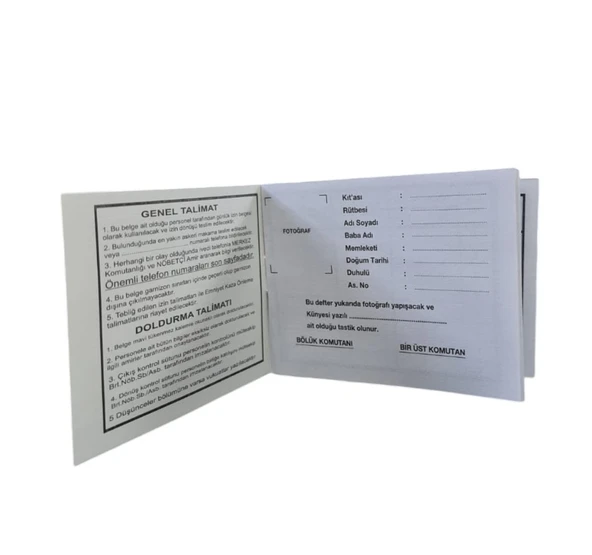 Erbaş ve Er Günlük İzin Belgesi - Çarşı Defteri - 2