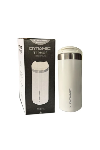 Dynamıc Paslanmaz Çelik Termos 350ML Krem - 7