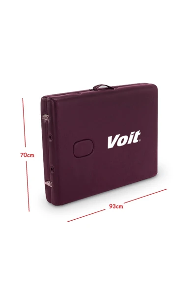 55003 Bordo Çanta Şeklinde Katlanabilir Masaj Masası -Kılıf Hediyeli - 4