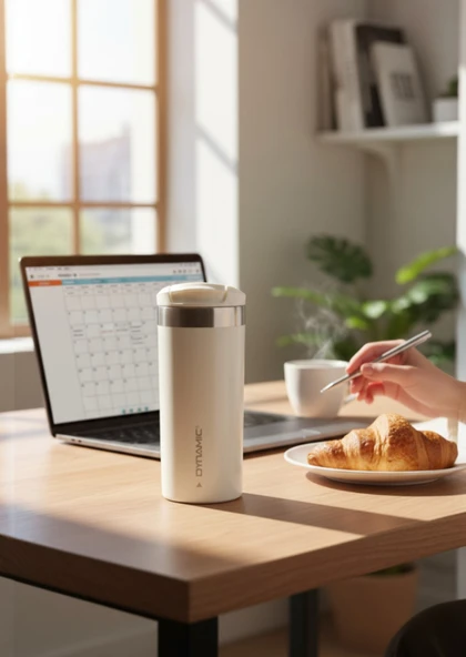 Dynamıc Paslanmaz Çelik Termos 350ML Krem