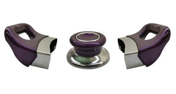 Tencere Tava Sahan Kulp ve Kapak Kulpu Yasemin Mor 2 Set - 2