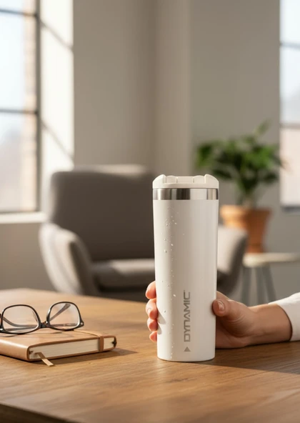 Paslanmaz Çelik Termos  500ML Krem