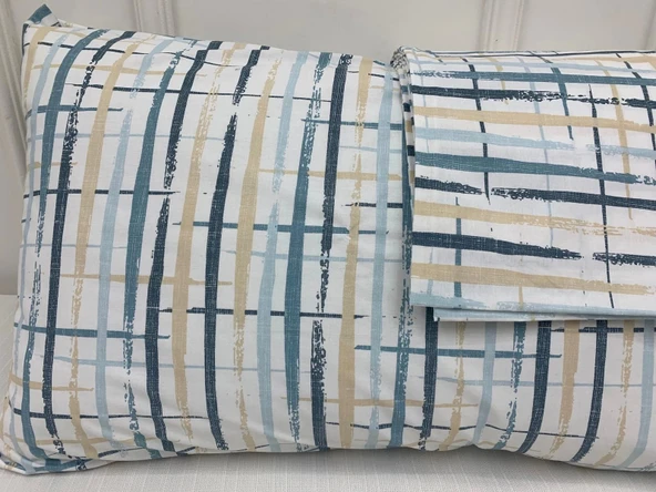 NİVEMESHOME BOYA DESENLİ 2 Lİ YASTIK KILIFI KAPAKLI 50X70 - 2