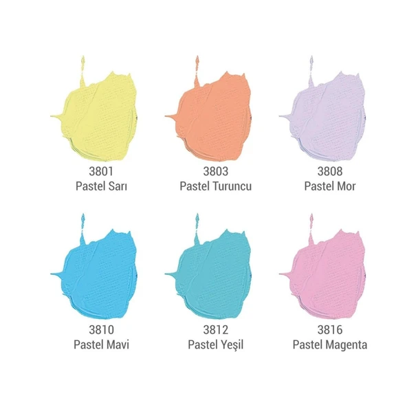 Artdeco Akrilik Boya 6x75 ml Set Pastel Renkler (070I-AS2) - Resim 3