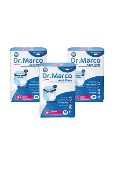 Dr. Marco Hasta Bezi Emici Külotlu Orta Boy ( M) 90 adet - 3 Paket - 1