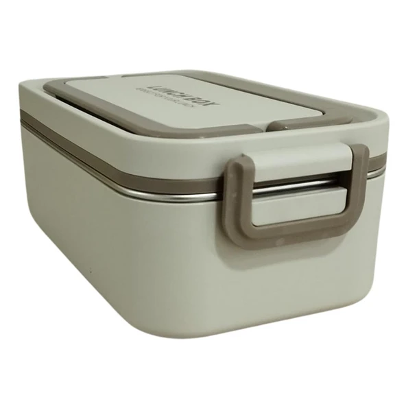Aryıldız Bento Dikdörtgen Lunch Box Yemek Termosu Bej 1000 ml - 3