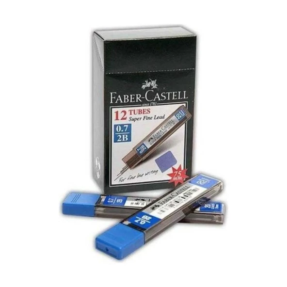 Faber Castell Min Uç Süper Fine 0.7 Mm 2B 75 Mm - 12 Adet