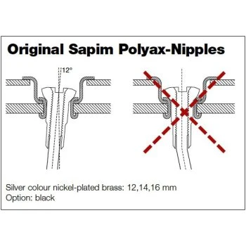 Sapim Polyax Alu Square Double Secure Lock Jant Teli Başlığı 16mm Mor - 7