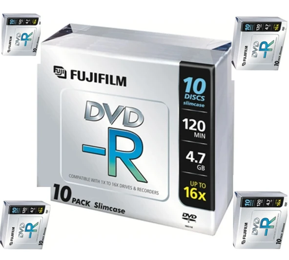 Fujifilm Dvd-R 4.7gb 16X Ince Kutu SLİMCASE 50 Adet