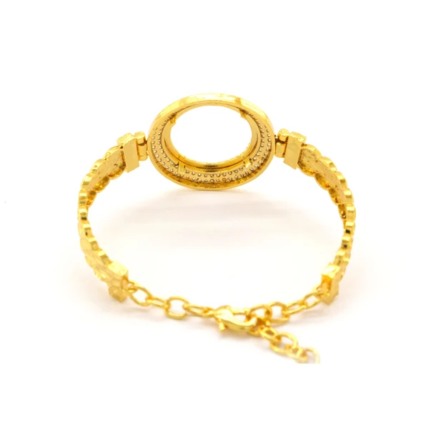 Yarım Altın Çerçeve Bileklik Çelik Altın Kaplama BLZ-621 - Resim 5