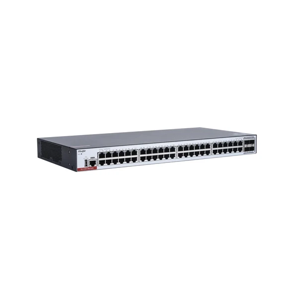 RUIJIE RG-CS83-48GT4XS 48 PORT 10/100/1000 4-PORT 1G/10G LAYER 3 YÖNETILEBILIR +CLOUD MANAGED RACK MOUNT SWITCH