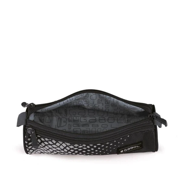 Gabol Kalem Çantası Oxygen Silindir 3 Bölmeli Siyah GB.231909 - 2