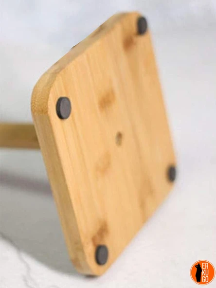 Bambu Kare Kağıt Havluluk, Rulo Kağıt Havlu Tutacağı, Dekoratif Peçetelik - 4