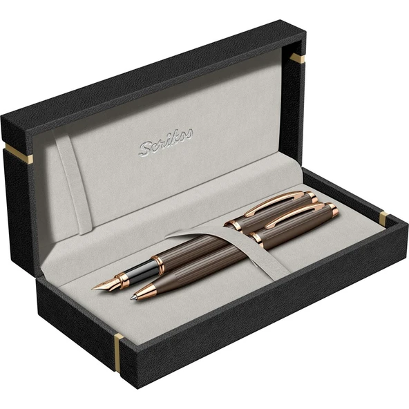 Scrikss Oscar 39 Tükenmez + Dolma Kalem Rose Gold - 3