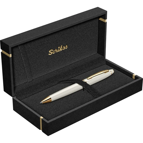 Scrikss Noble 35 Tükenmez Kalem Beyaz Altın - Resim 4