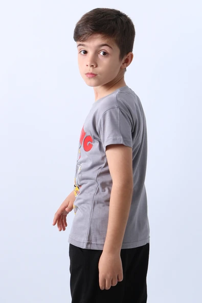 ERKEK ÇOCUK TSHİRT KARAKTER BASKILI BİSİKLET E1 - 12