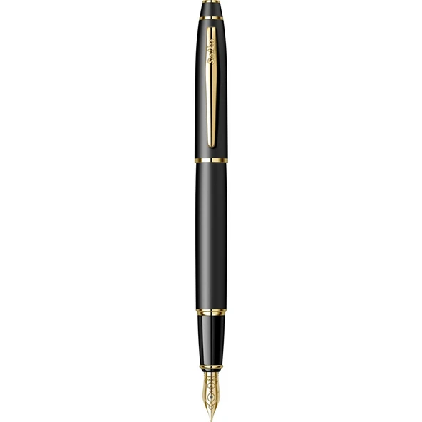 Scrikss Noble 35 Dolma Kalem Mat Siyah Altın ,M Uç