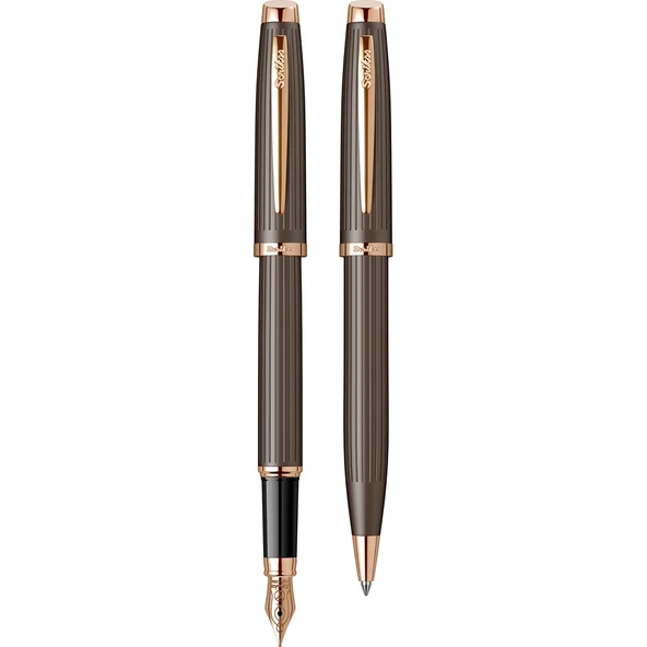 Scrikss Oscar 39 Tükenmez + Dolma Kalem Rose Gold