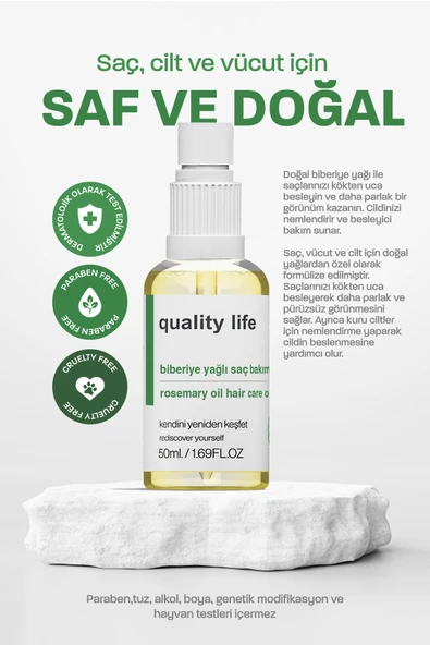 Biberiye Yağı - Saç ve Cilt Bakımı - Complex Bakım - Saç Dökülmesine Karşı Serum - Hızlı Saç Uzatma - 2
