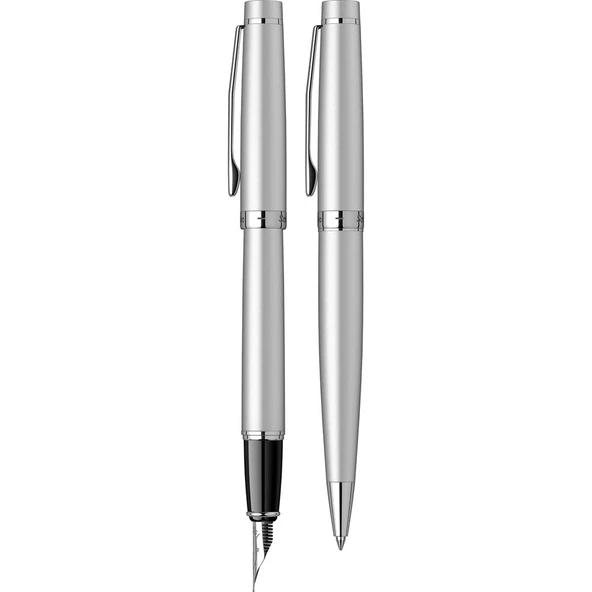 Scrikss Honour 38 Tükenmez + Dolma Kalem Mat Krom - Resim 3