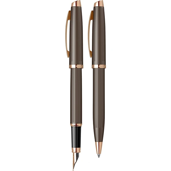 Scrikss Oscar 39 Tükenmez + Dolma Kalem Rose Gold - 2
