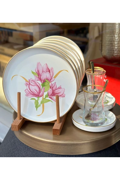 Onedekor 18 Parça Modern AHSEN Pasta Çay Saati Seti